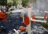 Konak’ın Parklarına Hijyen Operasyonu
